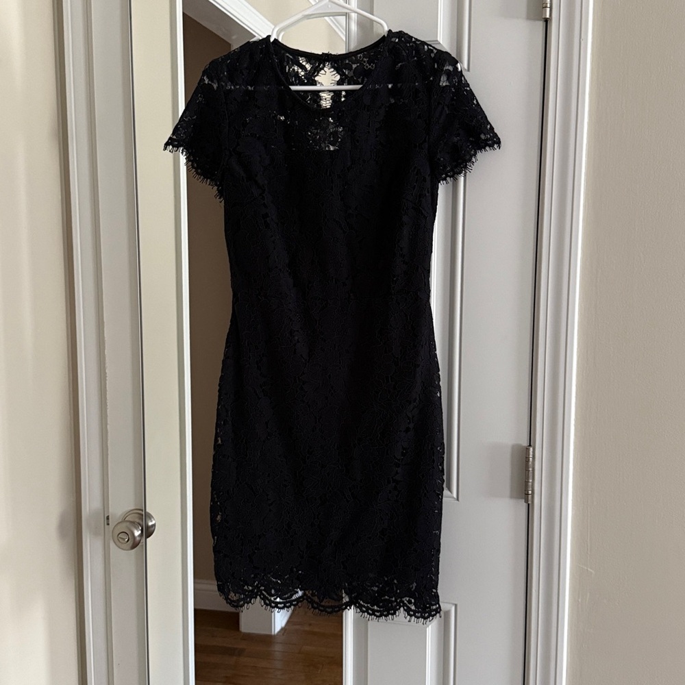 Banana Republic Black Floral Lace Dress